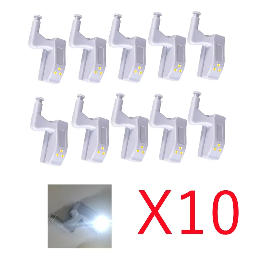 Lot de 10 lampes LED universelles pour charnières de placard avec capteur slide 9