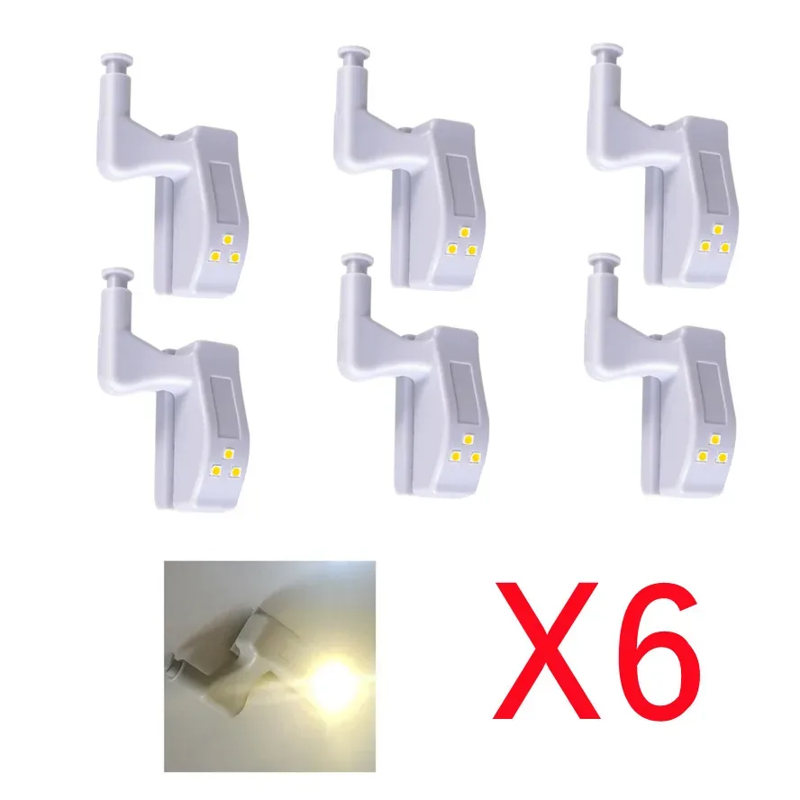 Lot de 10 lampes LED universelles pour charnières de placard avec capteur slide 8