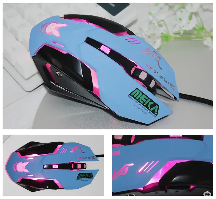 Souris de jeu filaire optique D.Va avec rétroéclairage - Bleu slide 6