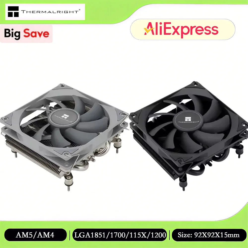 Thermalright AXP90-X36 Ventirad CPU Low Profile, Ventilateur PWM TL-9015B, AMD AM4/AM5 et Intel LGA 115X/1200/1700/1851 - Image 1