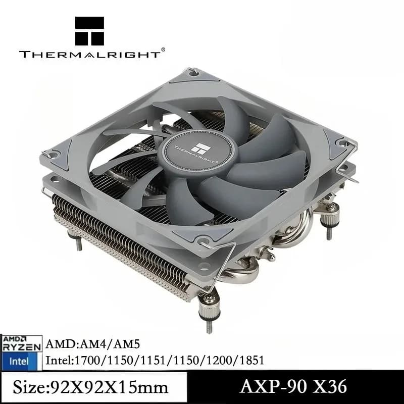 Thermalright AXP90-X36 Ventirad CPU Low Profile, Ventilateur PWM TL-9015B, AMD AM4/AM5 et Intel LGA 115X/1200/1700/1851 slide 7