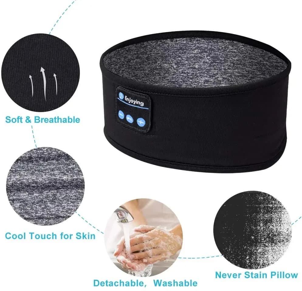 Bandeau de sommeil avec écouteurs Bluetooth intégrés - Image 5