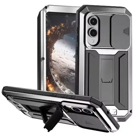 Coque de protection antichoc pour Samsung Galaxy S21/S22/S23/S24/S25, cache-caméra coulissant, support intégré et protection d'écran en verre. slide 10