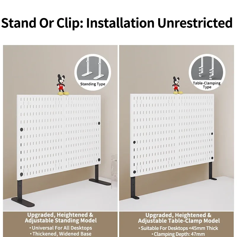 Organisateur de bureau Pegboard avec accessoires - Support à poser sans perçage - Image 2