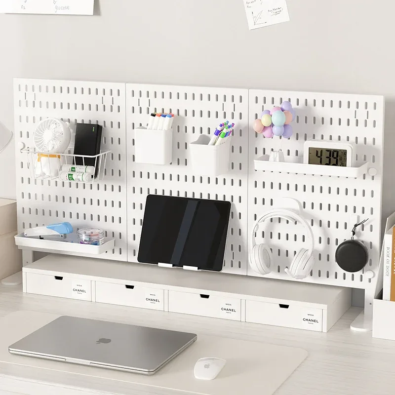 Organisateur de bureau Pegboard avec accessoires - Support à poser sans perçage - Image 1