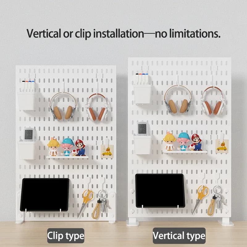 Organisateur de bureau Pegboard avec accessoires - Support à poser sans perçage - Image 4