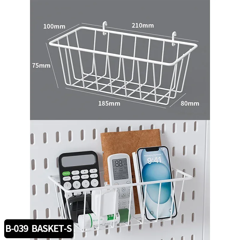 Organisateur de bureau Pegboard avec accessoires - Support à poser sans perçage slide 19