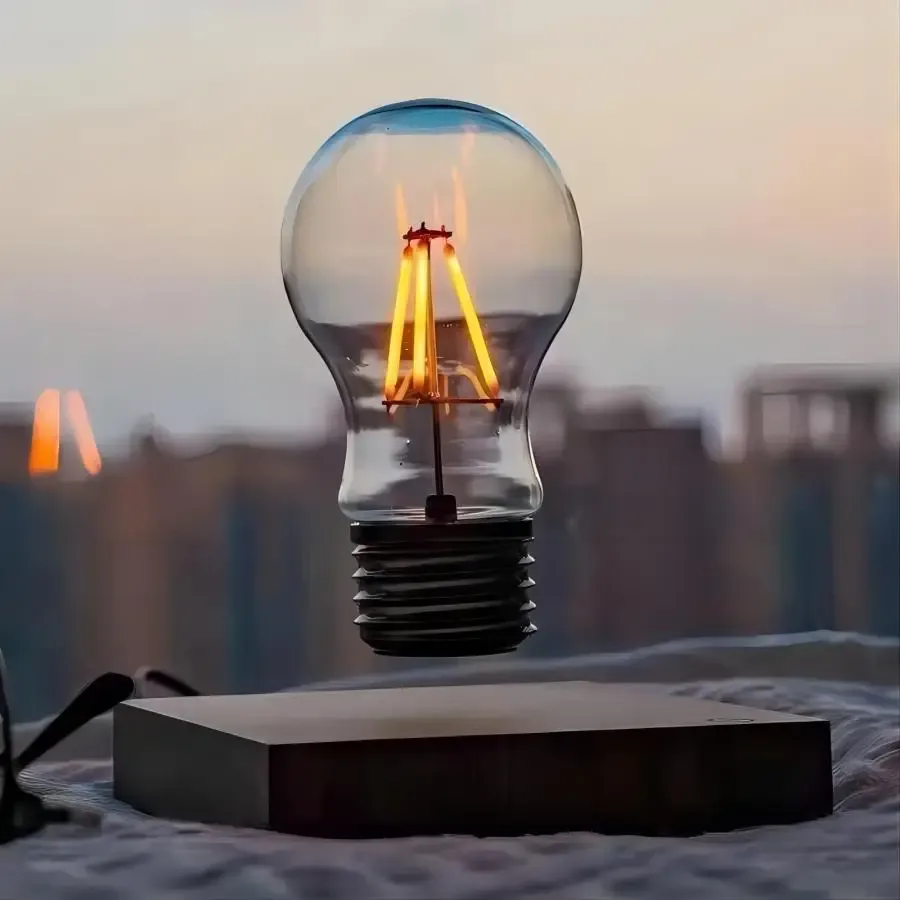 Lampe à lévitation magnétique avec ampoule LED flottante - Image 3