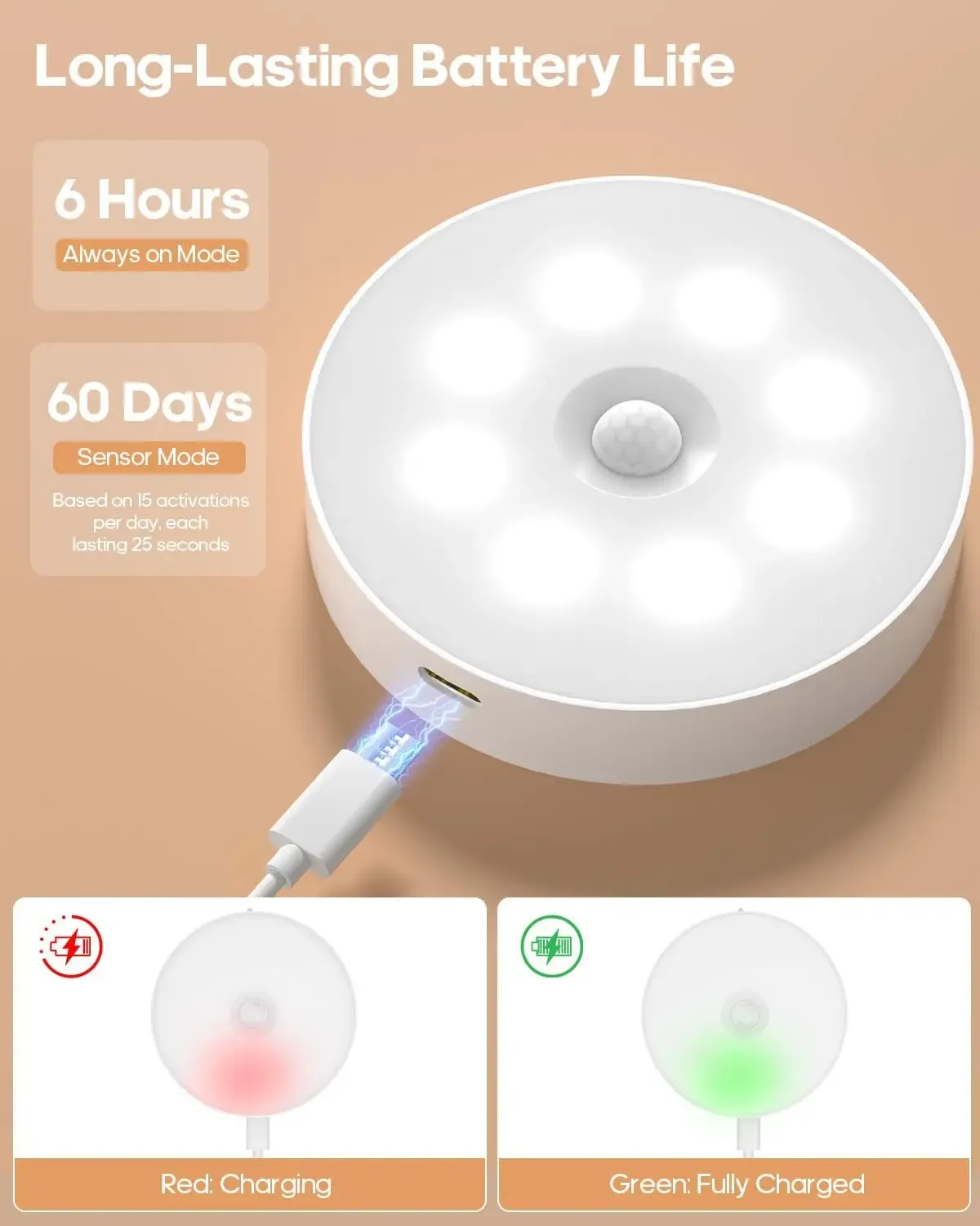 Lampe LED ronde rechargeable RGB avec télécommande - Image 4