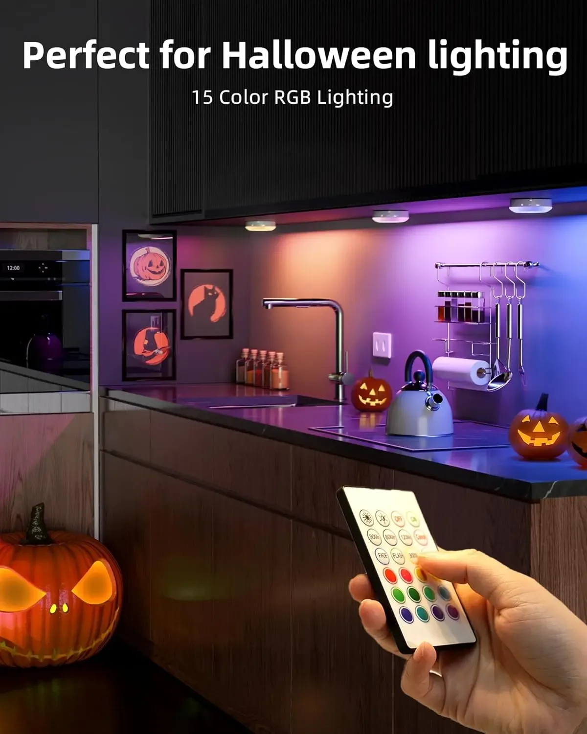 Lampe LED ronde rechargeable RGB avec télécommande - Image 1