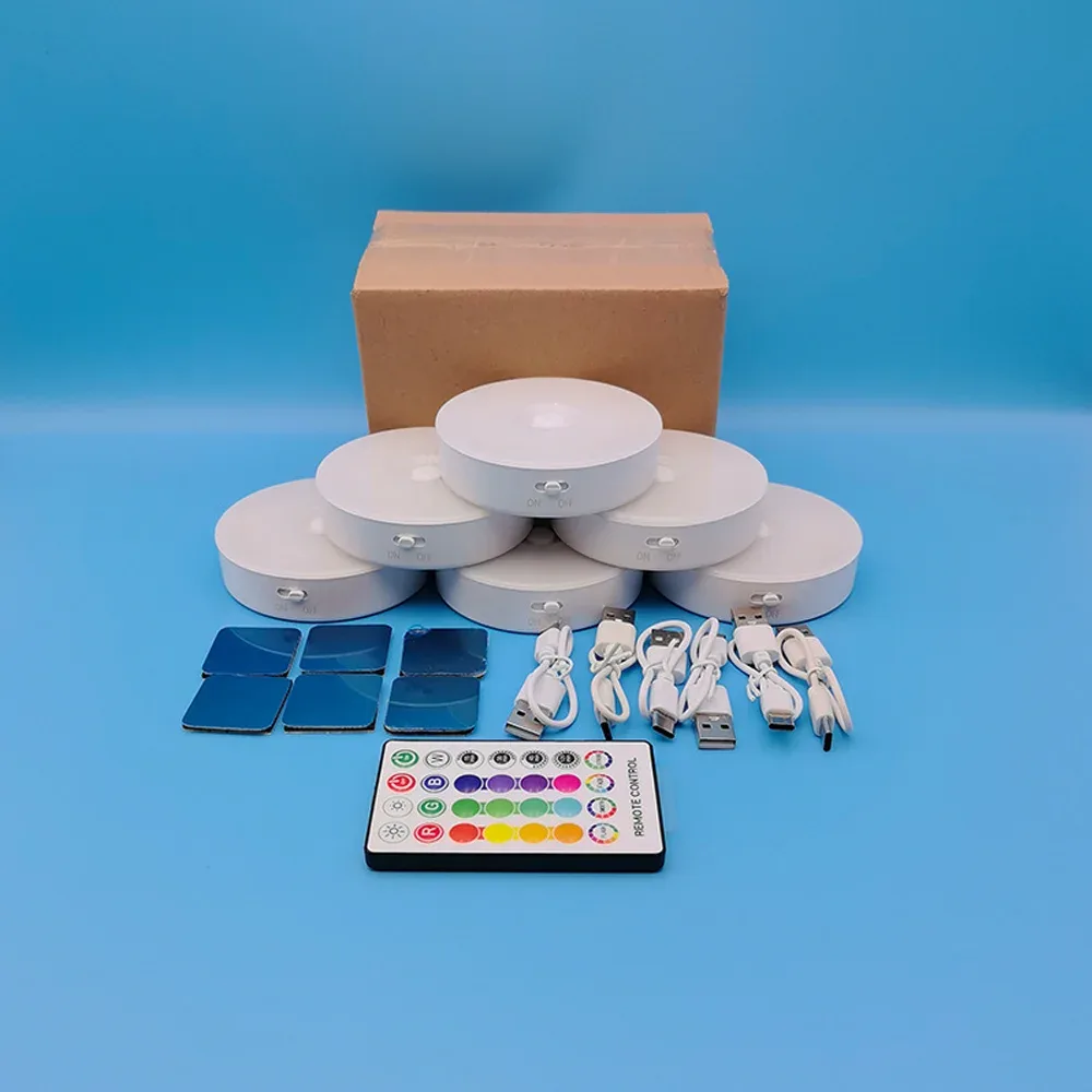 Lampe LED ronde rechargeable RGB avec télécommande slide 9