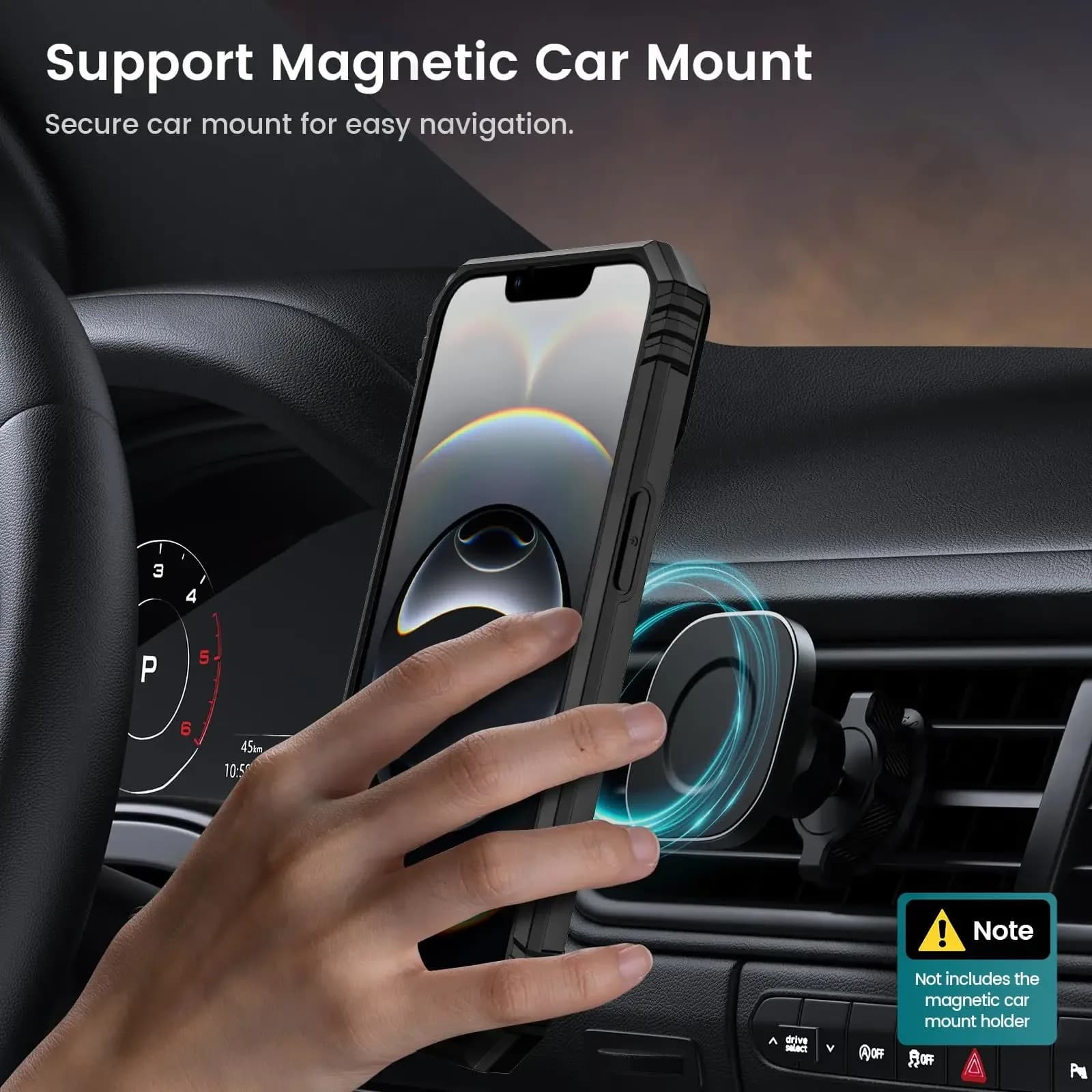 Coque de protection intégrale 360° pour iPhone 17 et 16 avec cache-caméra coulissant et anneau de support intégré - Image 5