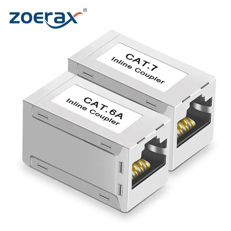 ZOERAX Coupleur RJ45 10 Gbps – Raccord Ethernet Femelle vers Femelle (Cat7/Cat6/Cat5e)