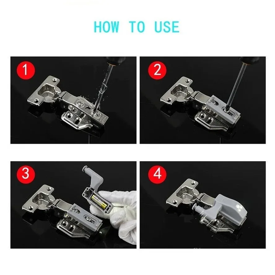 Lot de 5 lampes LED pour charnières de placard avec capteur automatique - Image 4