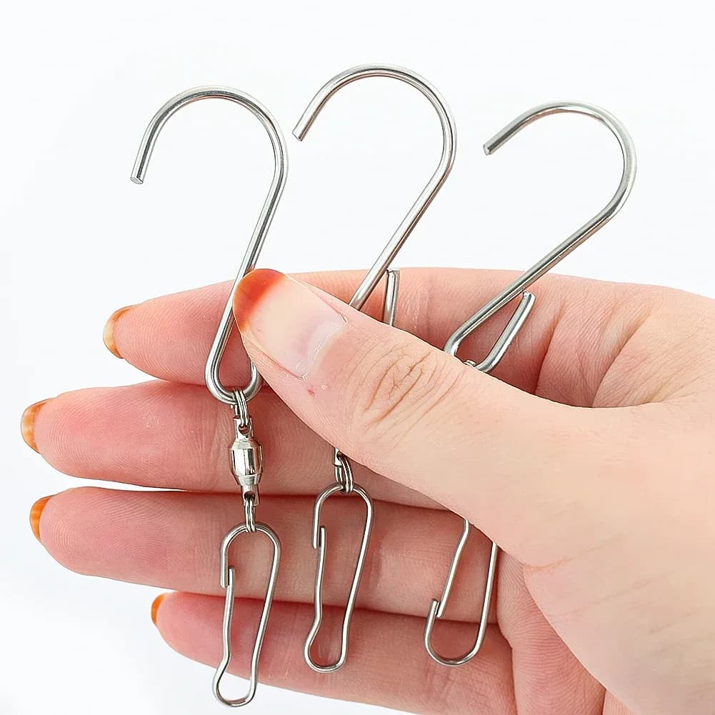 Lot de 5 crochets pivotants robustes à 360° pour mangeoires et manches à air slide 5