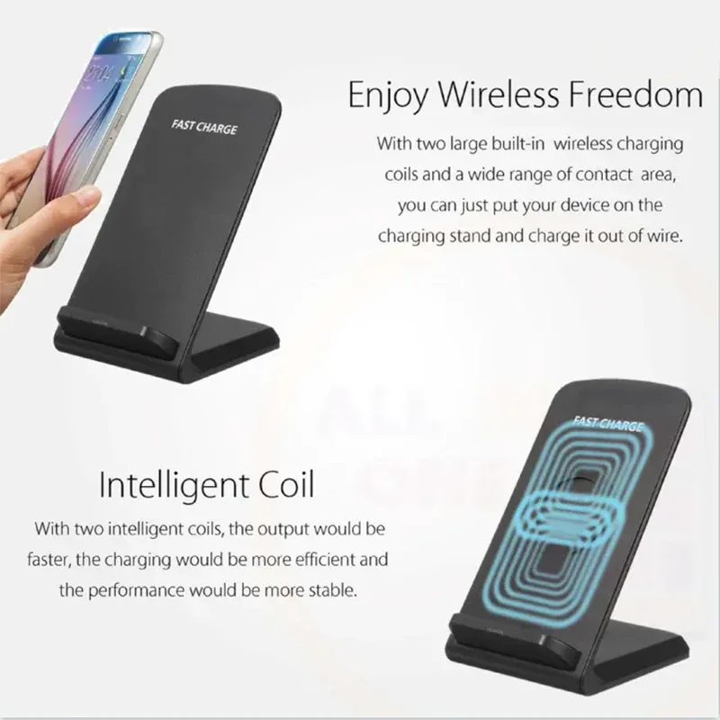 Support de charge sans fil rapide 50W pour Samsung, iPhone et Xiaomi - Image 4
