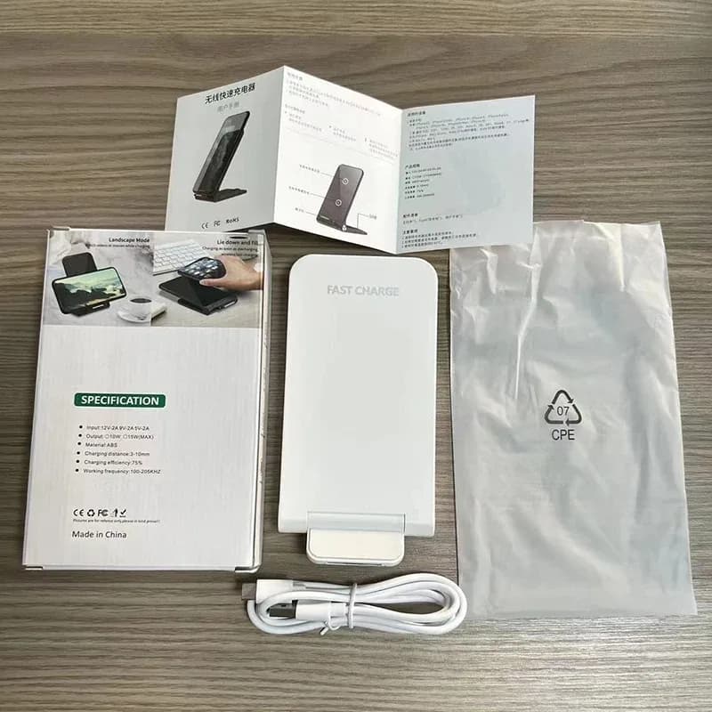 Support de charge sans fil rapide 50W pour Samsung, iPhone et Xiaomi slide 7