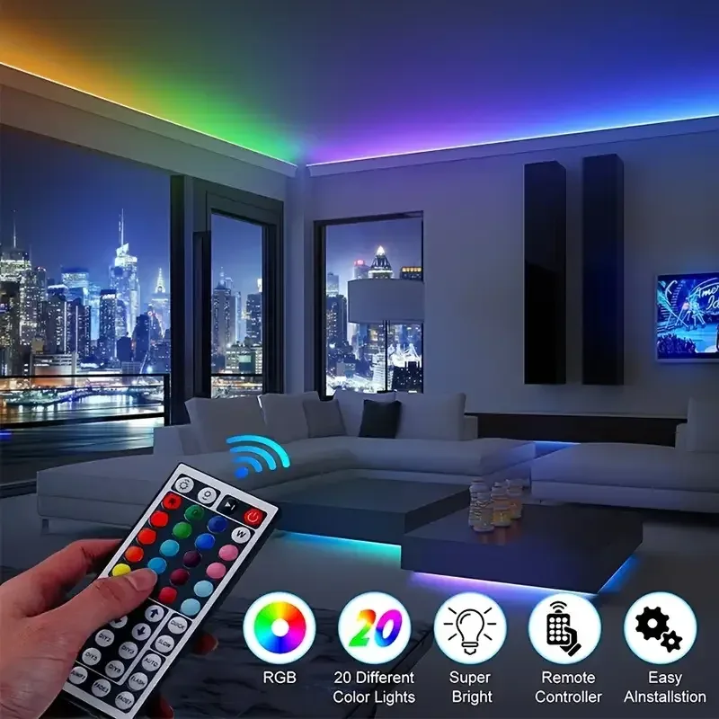 Ruban LED RGB 40m avec Télécommande 44 Touches - Image 2