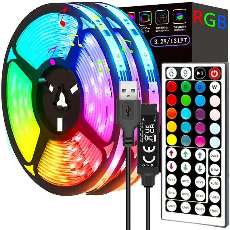 Ruban LED RGB 40m avec Télécommande 44 Touches - Image 1