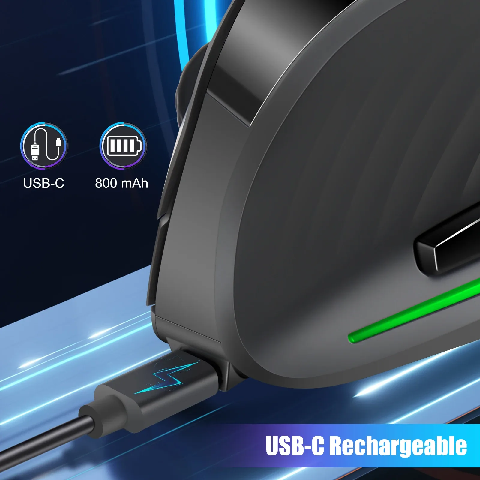 Souris verticale ergonomique sans fil LEFON F35C - Bluetooth, 4000 DPI, 7 boutons programmables avec écran OLED - Image 4