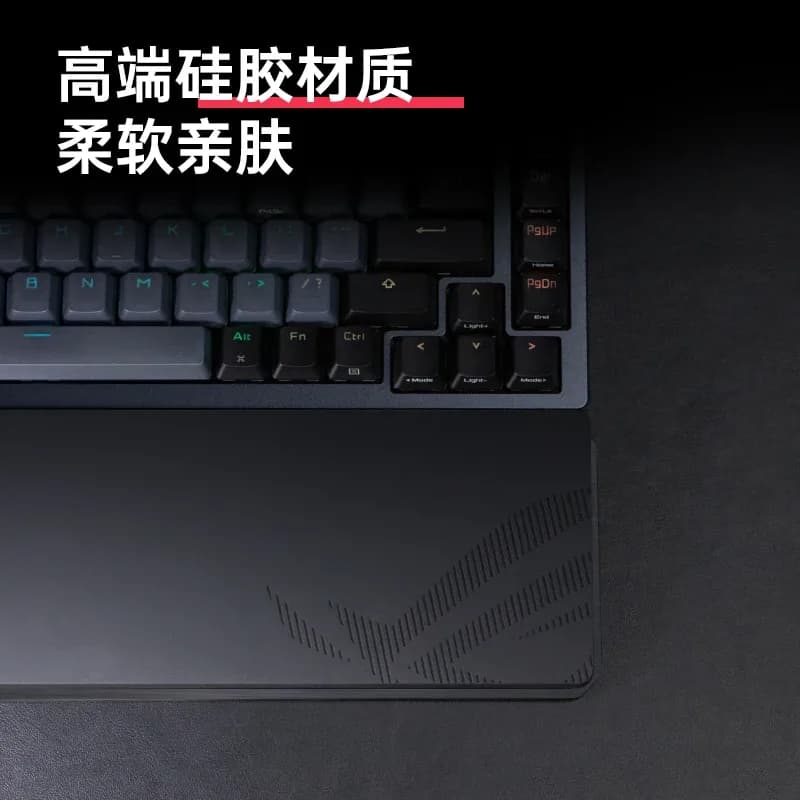 ROG Night Demon – Repose-poignet en silicone avec base amovible en alliage d'aluminium pour clavier 75% - Image 4
