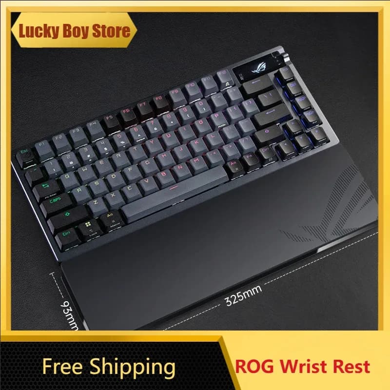 ROG Night Demon – Repose-poignet en silicone avec base amovible en alliage d'aluminium pour clavier 75% - Image 1