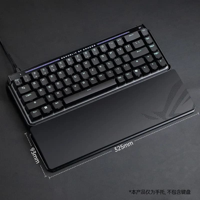 ROG Night Demon – Repose-poignet en silicone avec base amovible en alliage d'aluminium pour clavier 75% slide 11