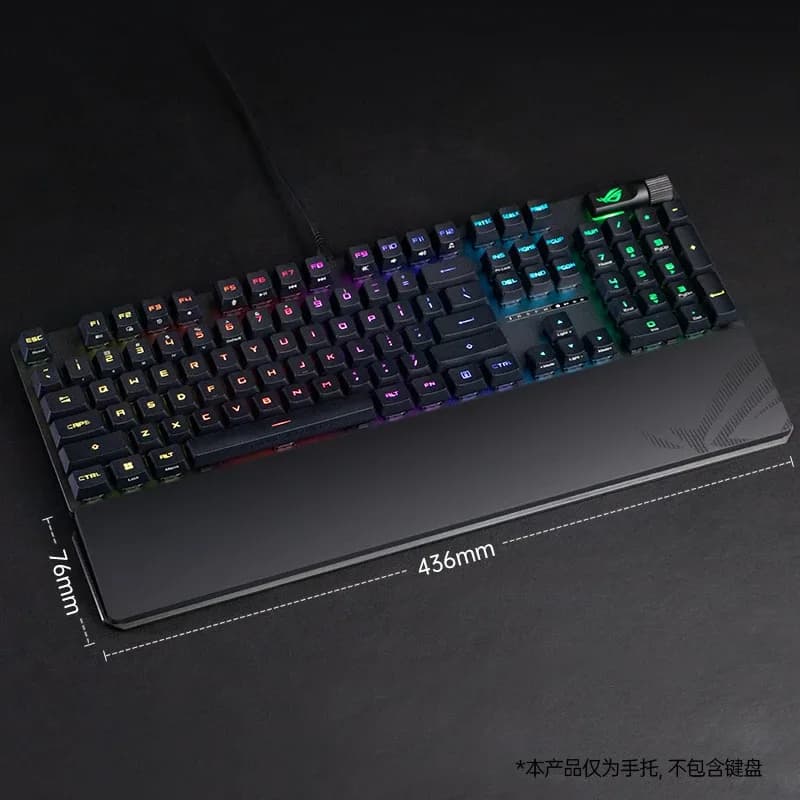 ROG Night Demon – Repose-poignet en silicone avec base amovible en alliage d'aluminium pour clavier 75% slide 10