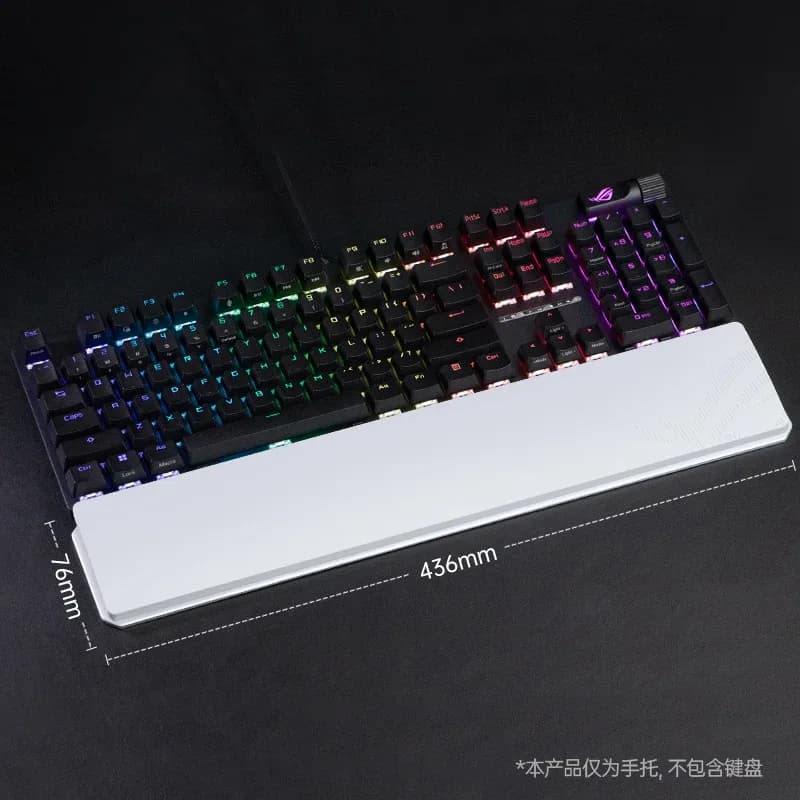 ROG Night Demon – Repose-poignet en silicone avec base amovible en alliage d'aluminium pour clavier 75% slide 9