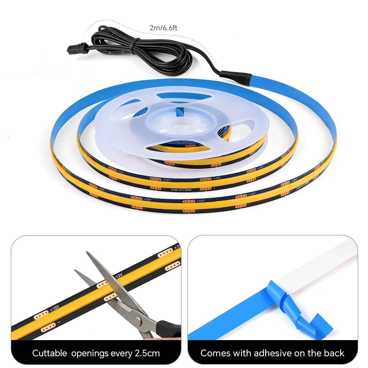 Applique murale LED COB noire avec variateur tactile et design discret - Image 3