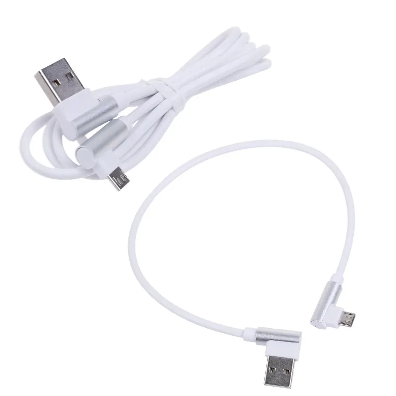 Câble Micro-USB coudé à 90° pour charge rapide et synchronisation de données