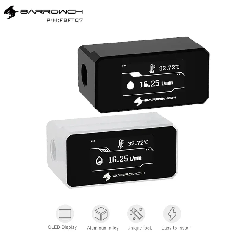 Barrowch FBFT07 - Moniteur OLED 2-en-1 de température et de débit pour watercooling - Image 5