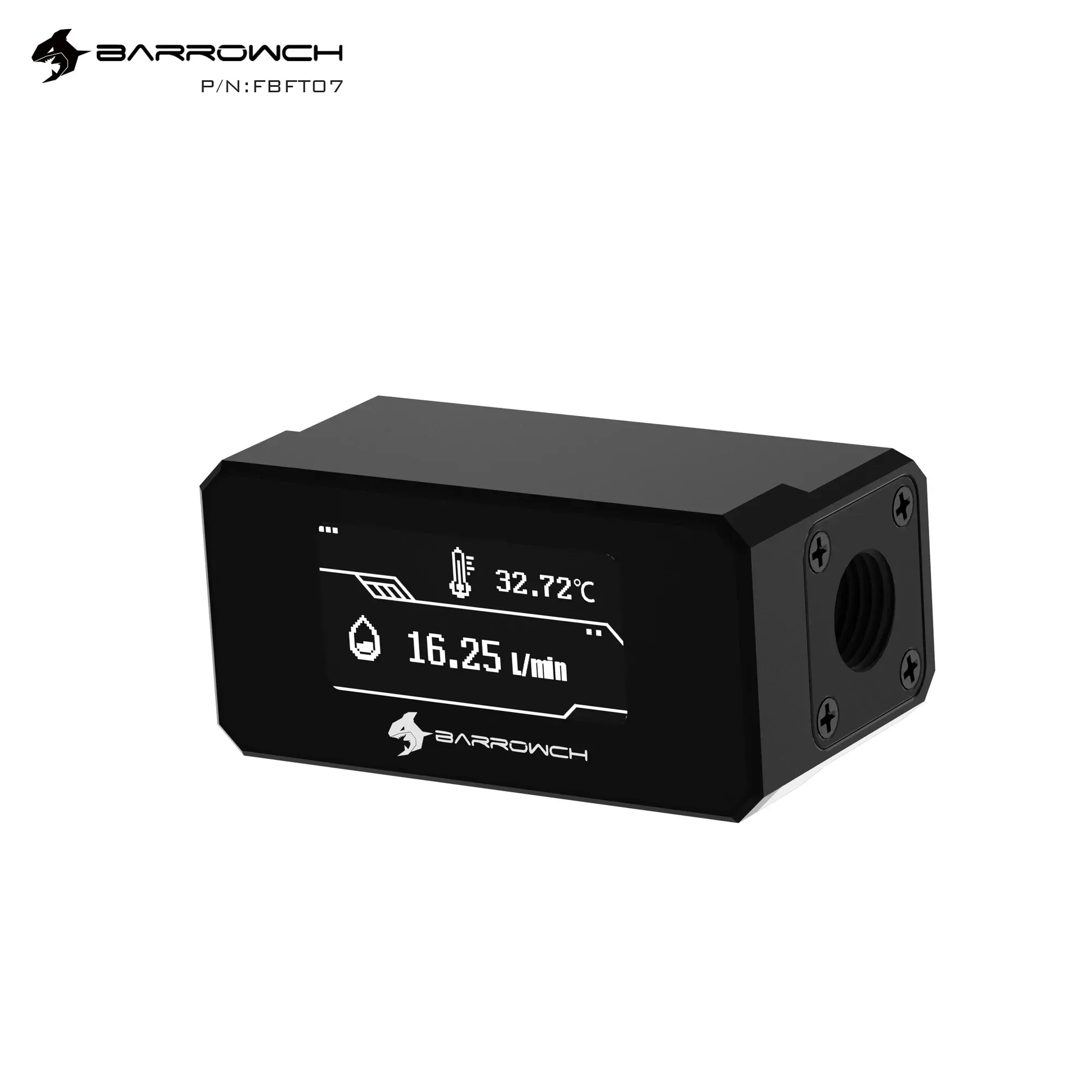 Barrowch FBFT07 - Moniteur OLED 2-en-1 de température et de débit pour watercooling - Image 4