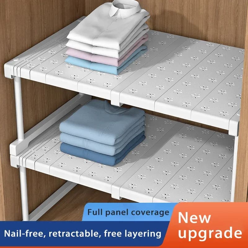 Étagère de rangement extensible et modulable sans perçage pour sous-évier et salle de bain slide 3