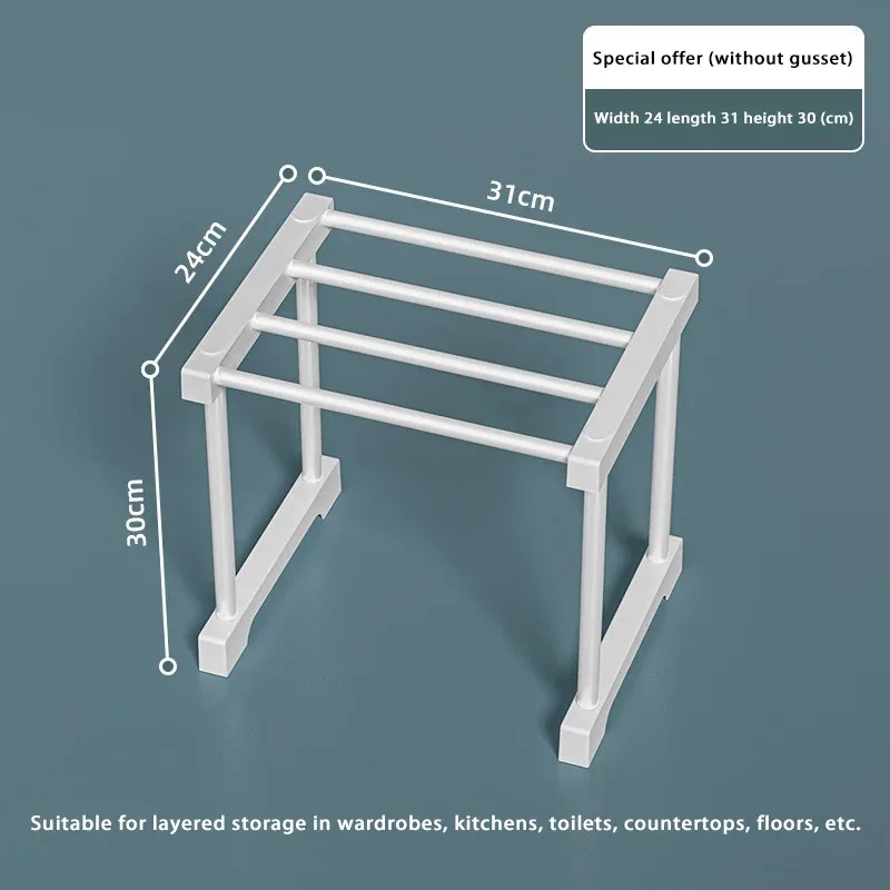 Étagère de rangement extensible et modulable sans perçage pour sous-évier et salle de bain slide 19