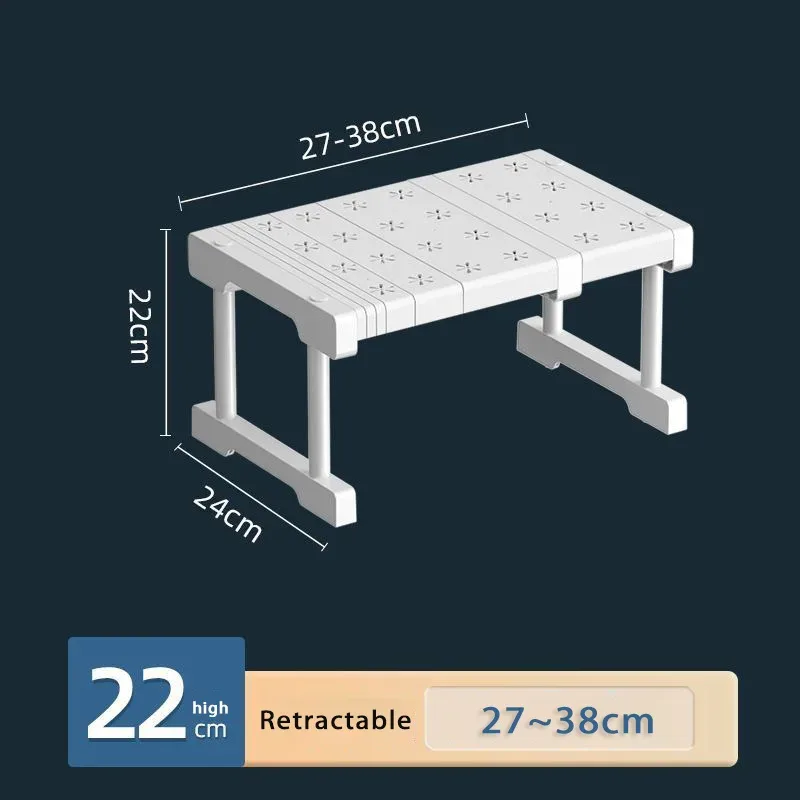 Étagère de rangement extensible et modulable sans perçage pour sous-évier et salle de bain slide 17
