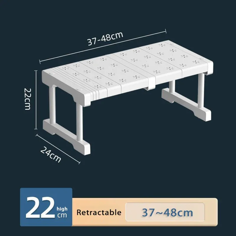 Étagère de rangement extensible et modulable sans perçage pour sous-évier et salle de bain slide 18