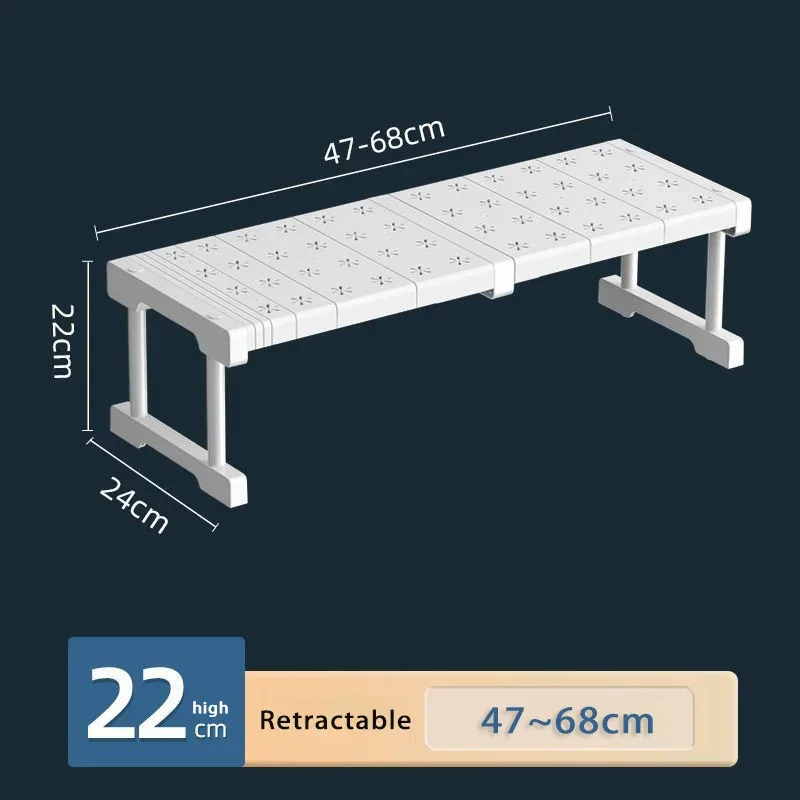 Étagère de rangement extensible et modulable sans perçage pour sous-évier et salle de bain slide 26