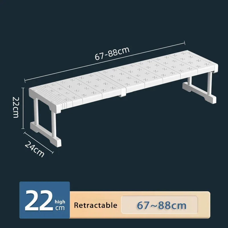 Étagère de rangement extensible et modulable sans perçage pour sous-évier et salle de bain slide 27