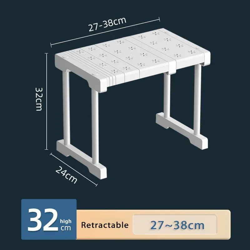 Étagère de rangement extensible et modulable sans perçage pour sous-évier et salle de bain slide 25