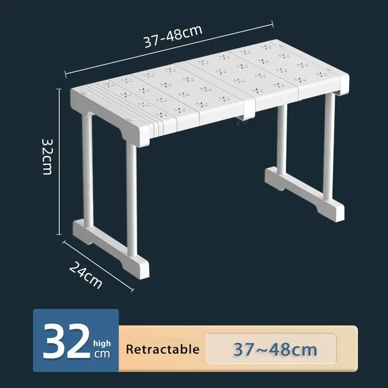 Étagère de rangement extensible et modulable sans perçage pour sous-évier et salle de bain slide 22