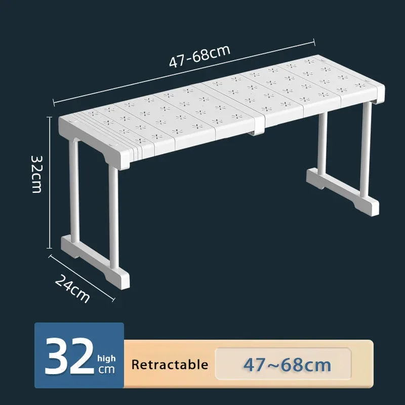 Étagère de rangement extensible et modulable sans perçage pour sous-évier et salle de bain slide 23
