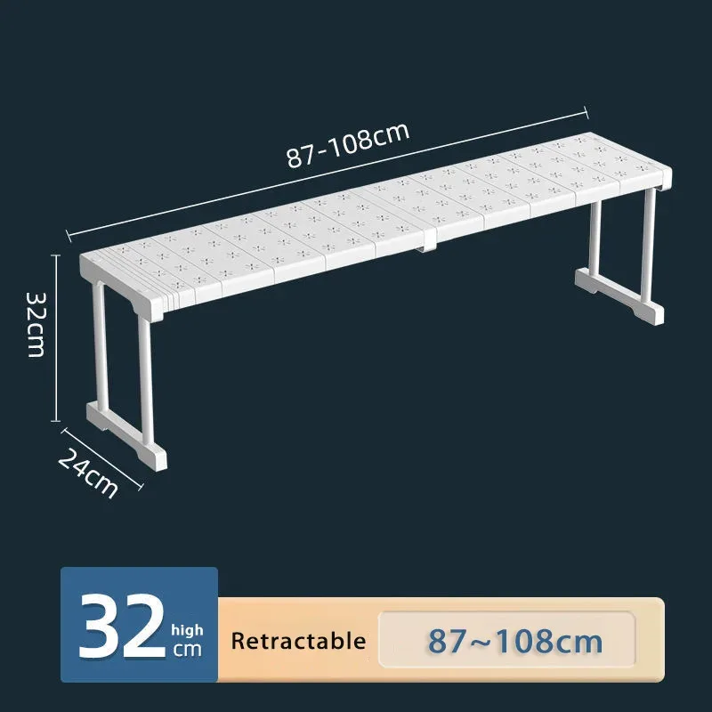 Étagère de rangement extensible et modulable sans perçage pour sous-évier et salle de bain slide 21