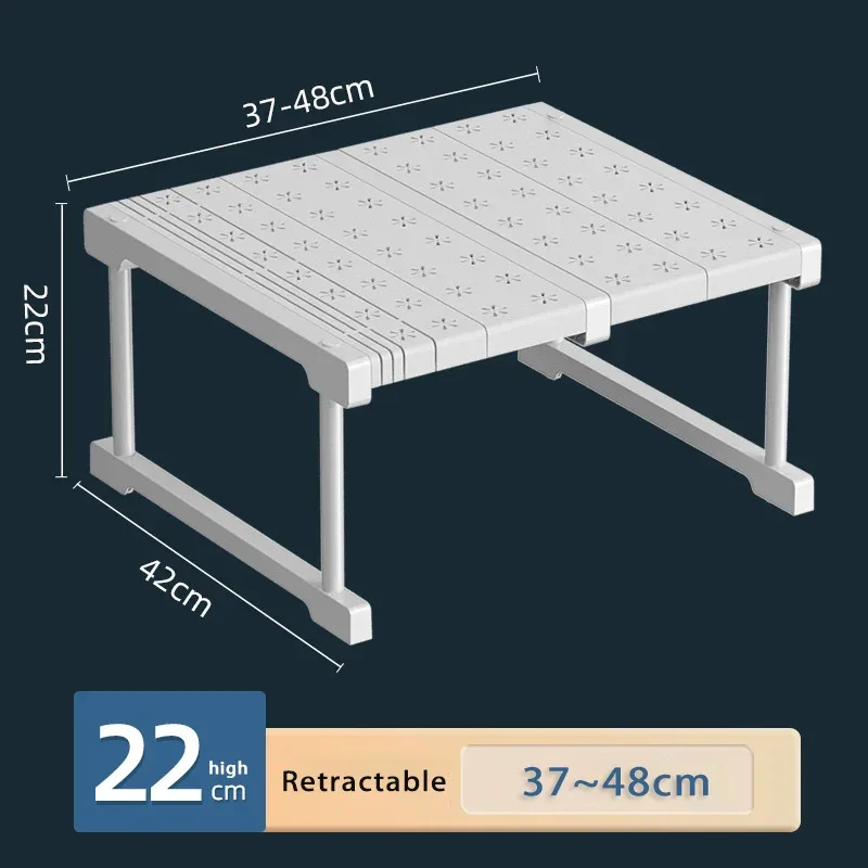 Étagère de rangement extensible et modulable sans perçage pour sous-évier et salle de bain slide 14