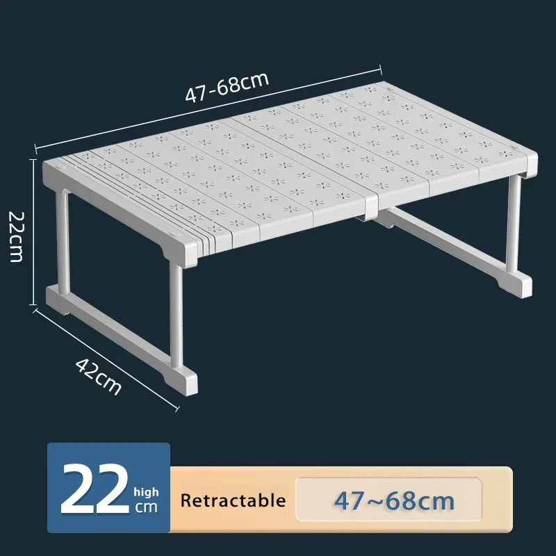 Étagère de rangement extensible et modulable sans perçage pour sous-évier et salle de bain slide 11
