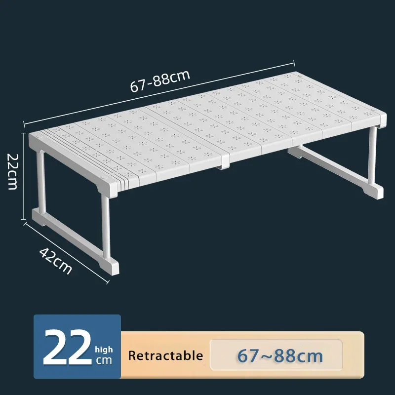 Étagère de rangement extensible et modulable sans perçage pour sous-évier et salle de bain slide 12