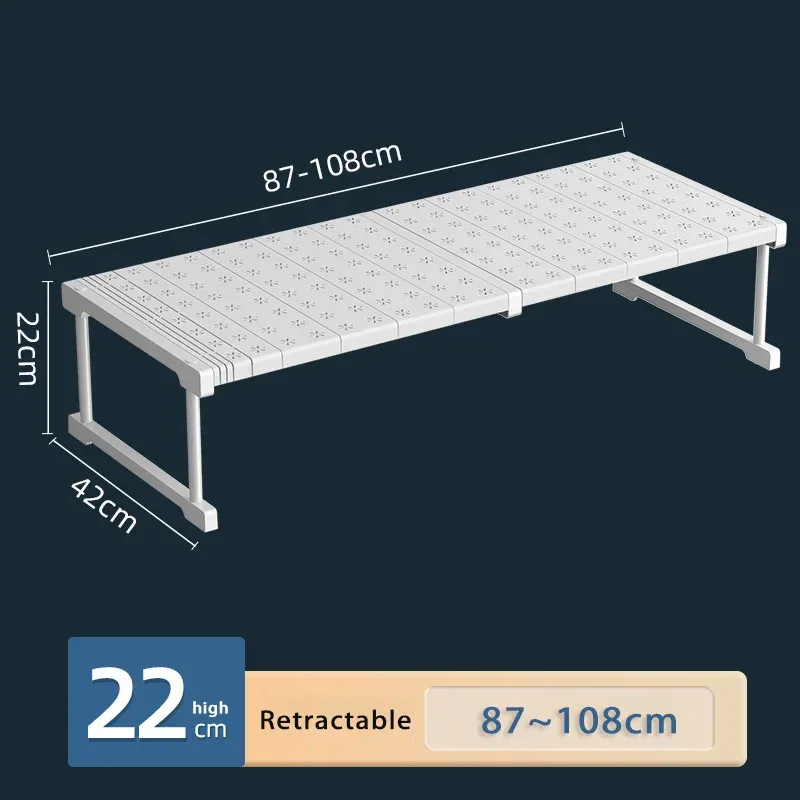Étagère de rangement extensible et modulable sans perçage pour sous-évier et salle de bain slide 9