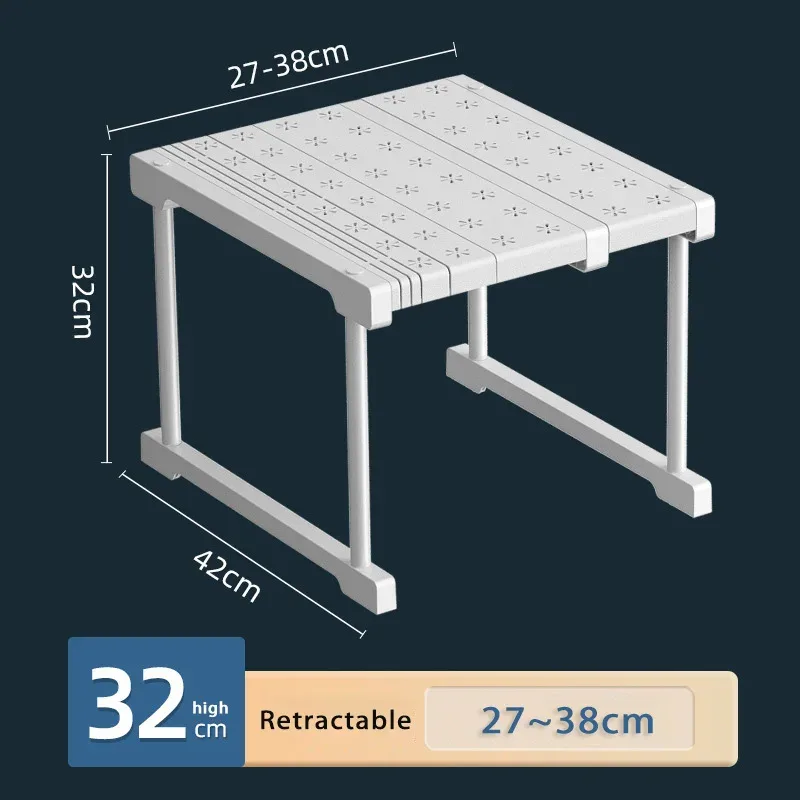 Étagère de rangement extensible et modulable sans perçage pour sous-évier et salle de bain slide 10