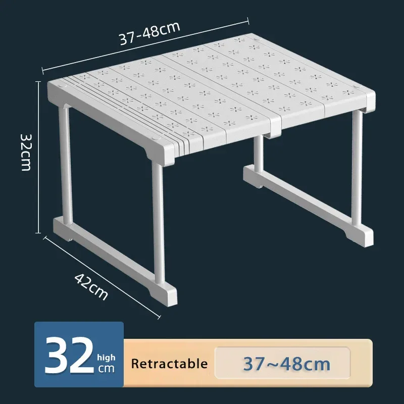Étagère de rangement extensible et modulable sans perçage pour sous-évier et salle de bain slide 7