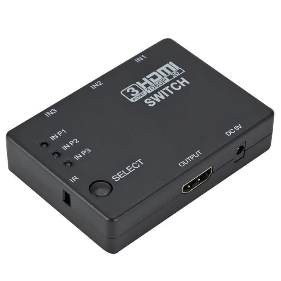 Commutateur HDMI 3 ports 1080p avec télécommande et commutation automatique - Image 4